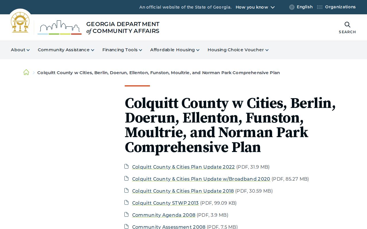 Berlin criminal records and Colquitt County planning profile