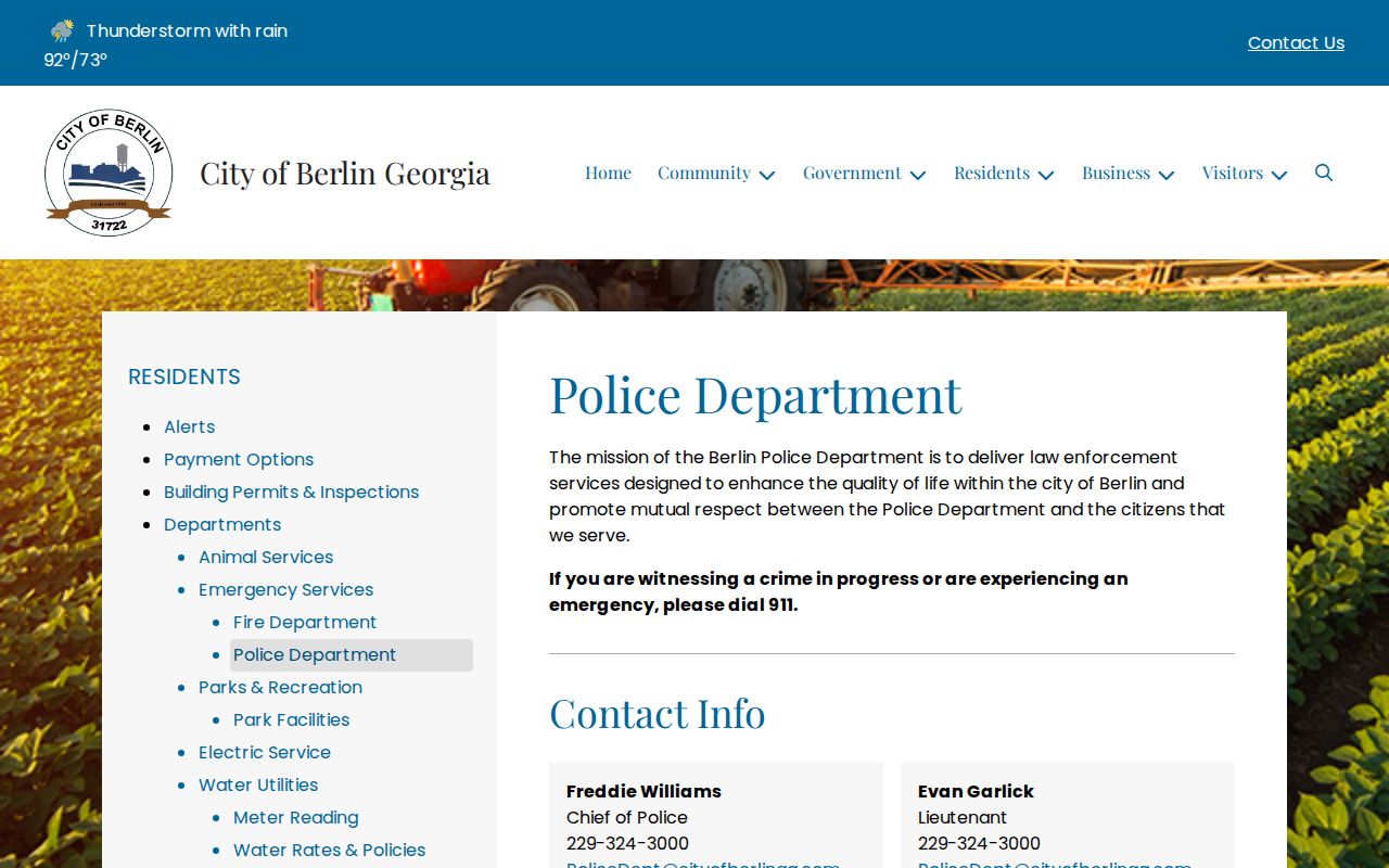 Berlin criminal records Police Department official page