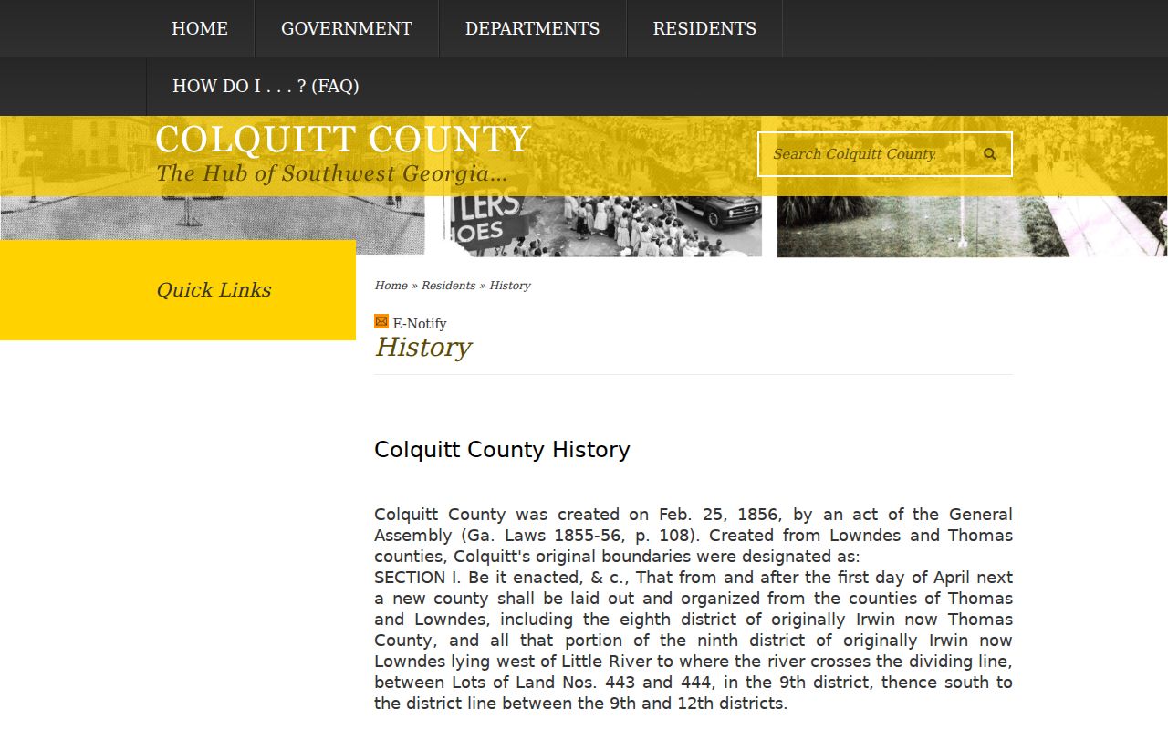 Colquitt County criminal history and local county context