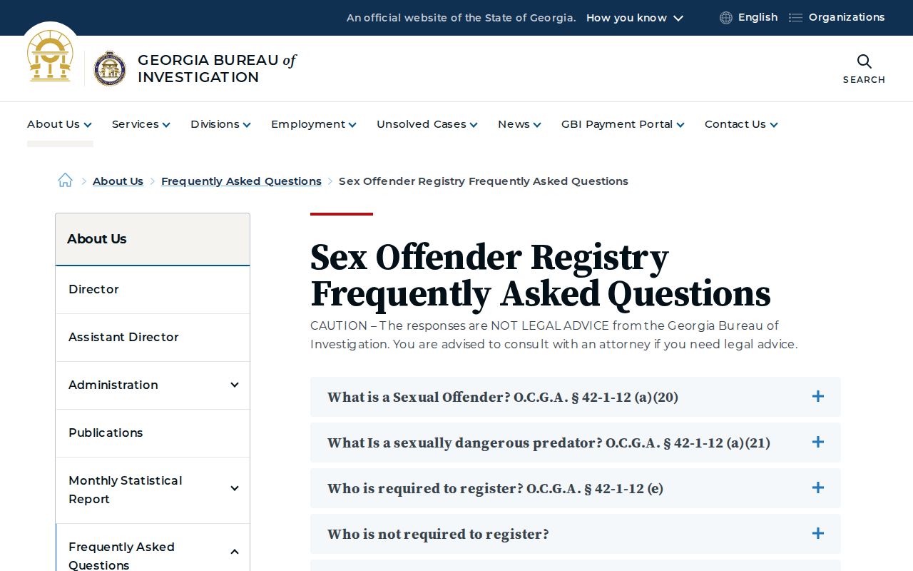 Colquitt County sex offender lookup Georgia registry FAQ
